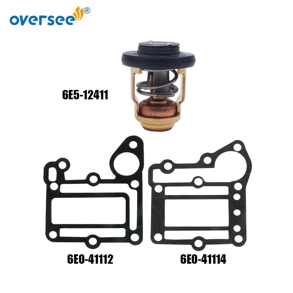 Thermostat Gasket Kit 6E5-12411 6E0-41112 6E0-41114 for Yamaha 4C 4HP (1990–1999)