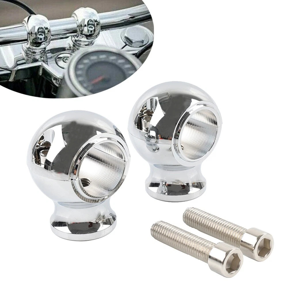 32mm 1.25'' Fat Handlebar Risers Clamp Chrome For Harley Touring Road King Dyna