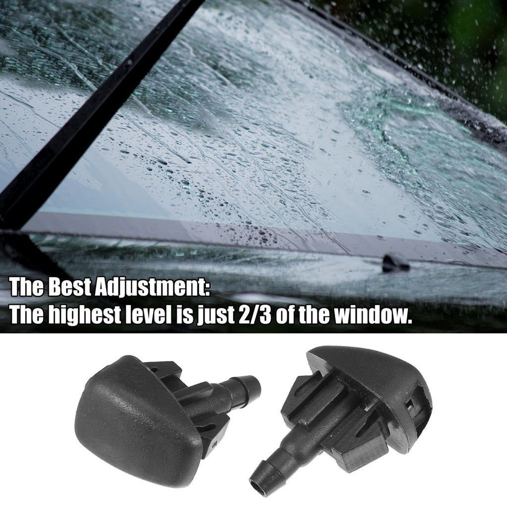 3pcs Front Windshield Washer Nozzle Kit KD45-67-510 for Mazda CX-9 (2016–2018)