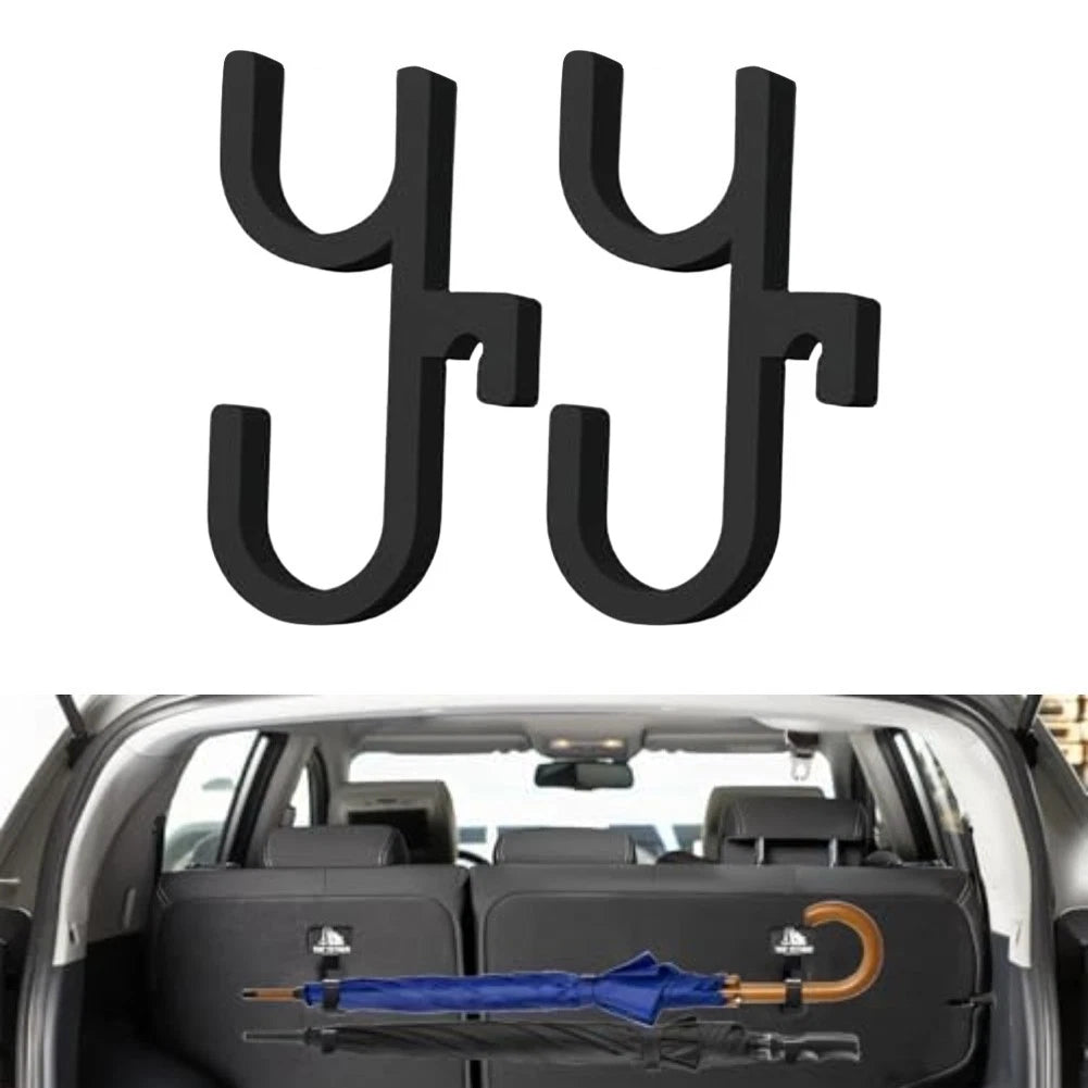 2X Car Umbrella Hooks for Vehicles (No Drilling Required)