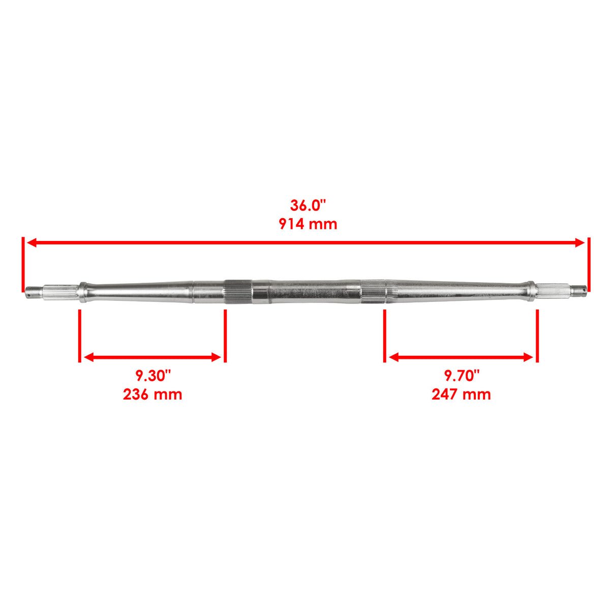 Rear Axle Shaft Heavy Duty Replacement for Honda TRX250R Fourtrax 2X4 (1986–1989)
