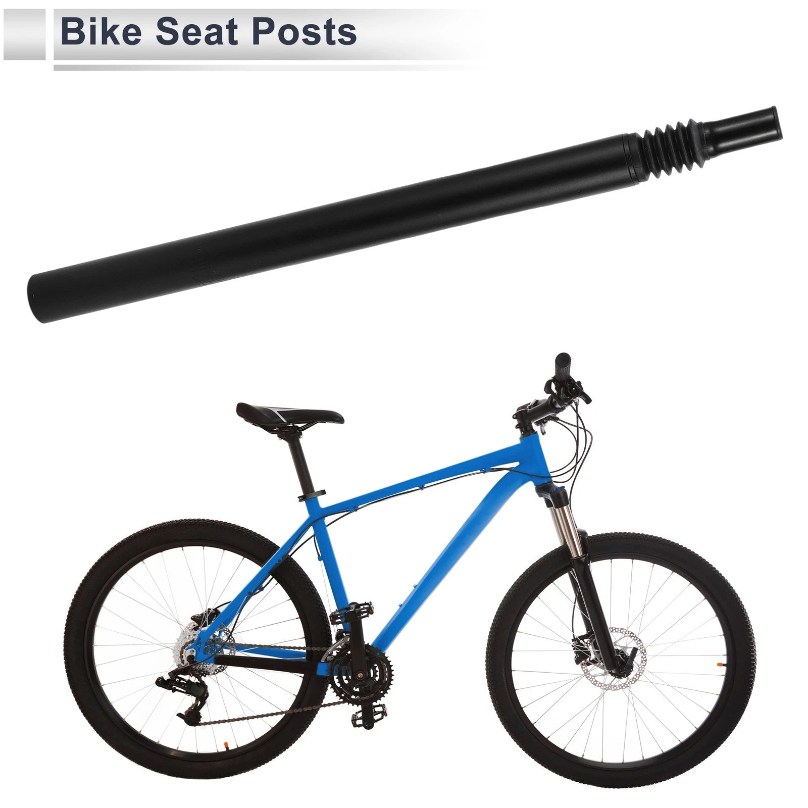 Shock-absorbing Seatpost 33.9x550mm for Bike Saddle Replacement (all bikes)