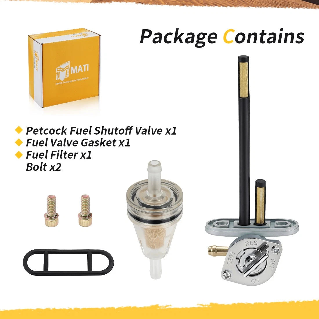Aluminum Fuel Valve Petcock for Polaris Magnum 425, Big Boss, Scrambler 500 (1995–2005)