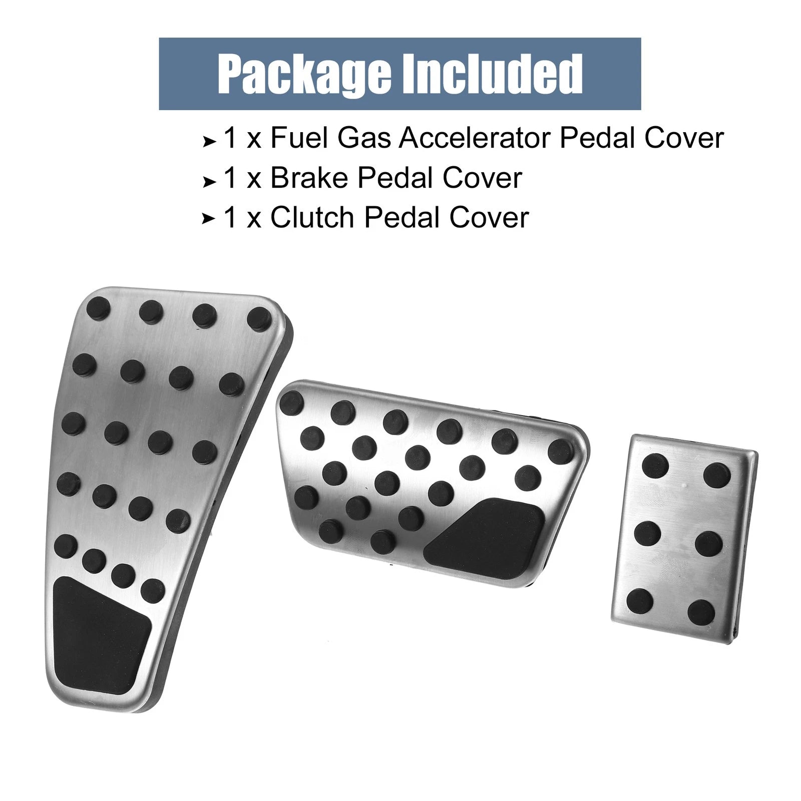 3pc Accelerator and Brake Pedal Cover Set for Dodge Ram (2011–2018)