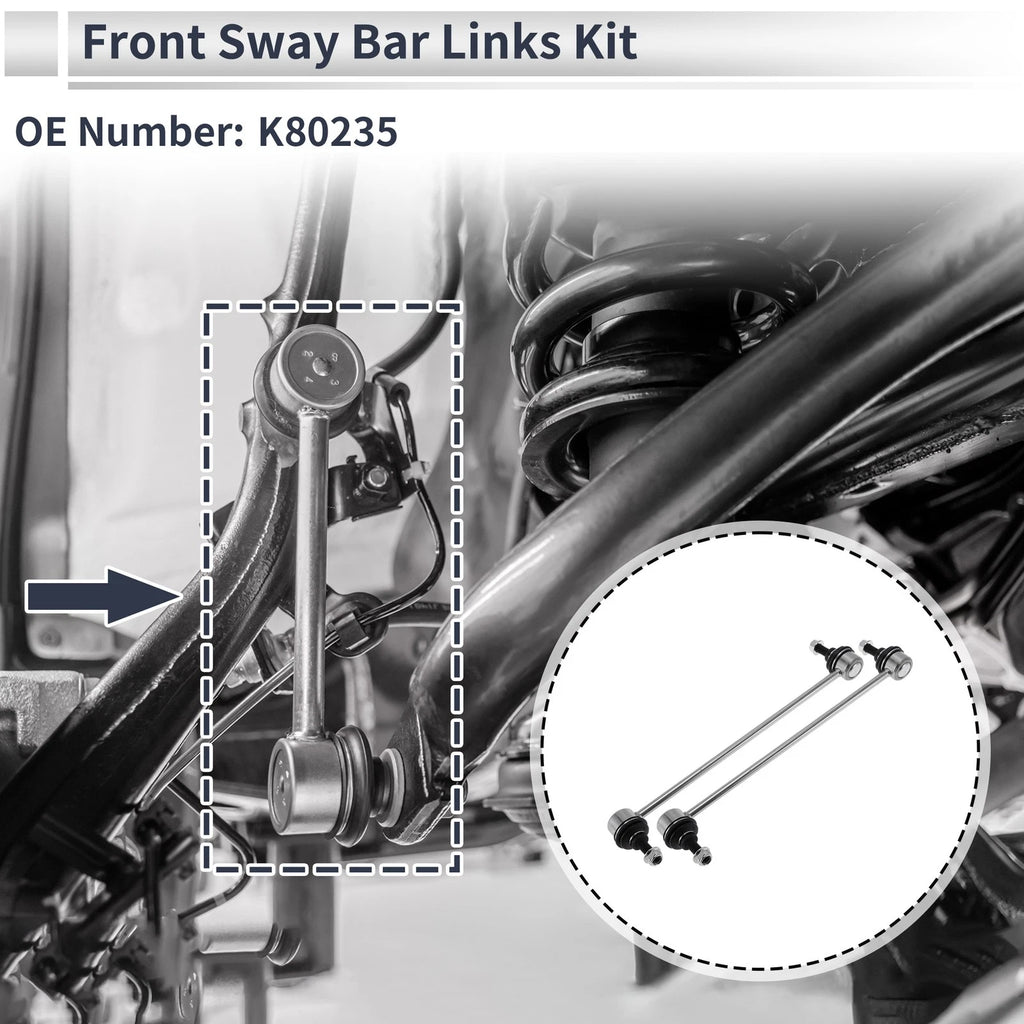Front Stabilizer Bar Links Replacement No Bushing for BMW 740i (1995–2001)