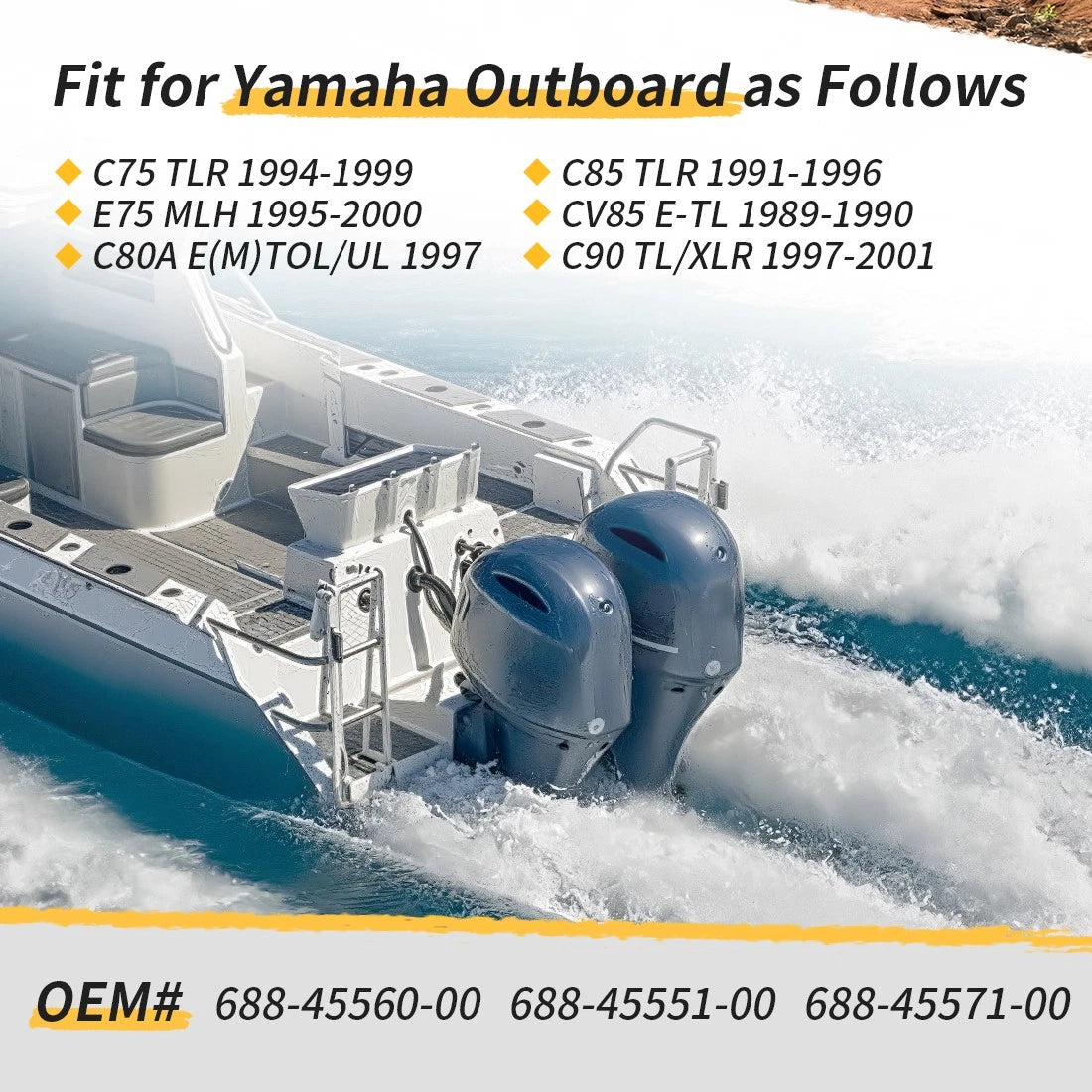 Gear Set for Yamaha 75-90HP (688-45551-00, 688-45560-00, 688-45571-00)