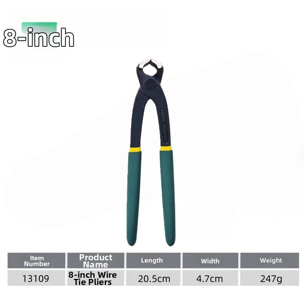 Hardened Wire Tie Pliers with Chrome Vanadium Head for Increased Longevity