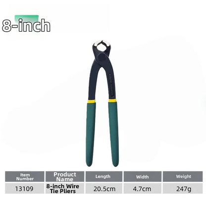 Hardened Wire Tie Pliers with Chrome Vanadium Head for Increased Longevity