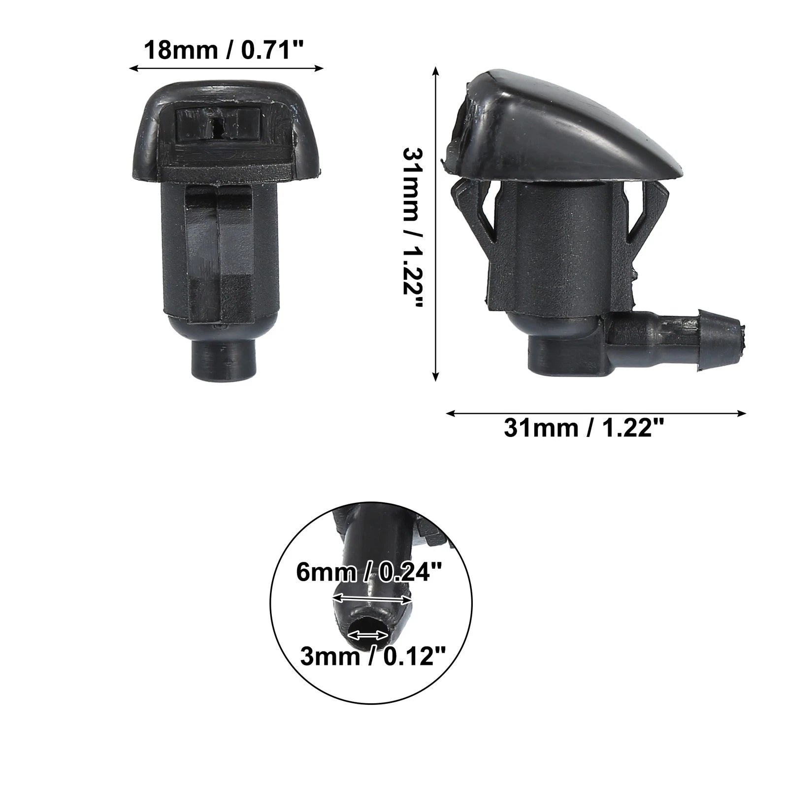 Windshield Washer Nozzles Front Set for Toyota Tacoma (2005–2015)