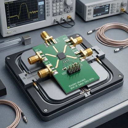 RF SP4T Switch Module 10Hz-8GHz Gold Plated PCB for Lab Calibration