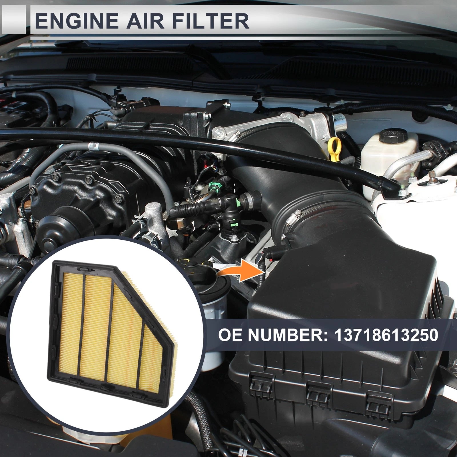 Engine Air Filter Replacement for BMW 530i Base 2.0L (2018–2020)