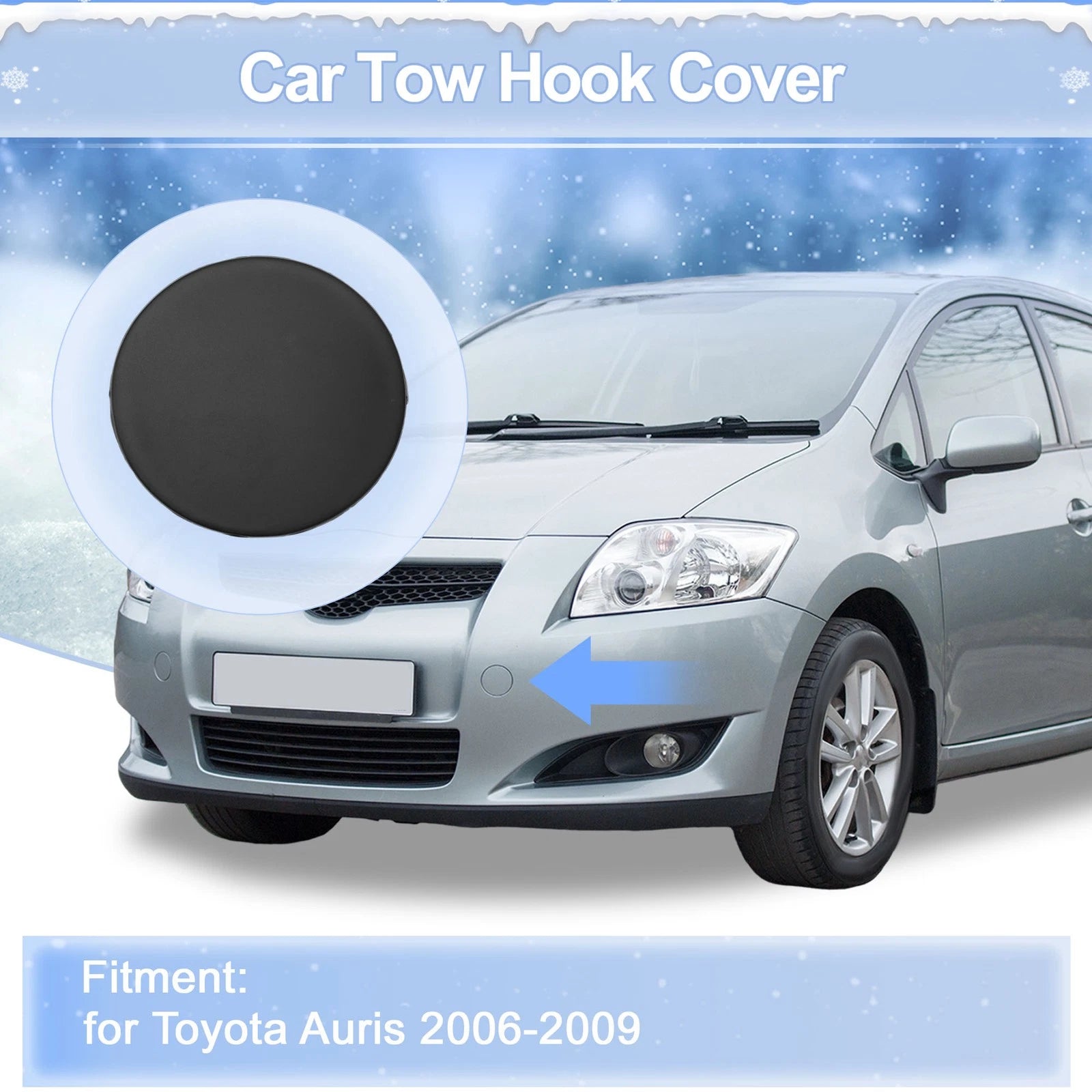 Tow Hook Cover Cap Left Front OEM Replacement for Toyota Auris 2016-2018
