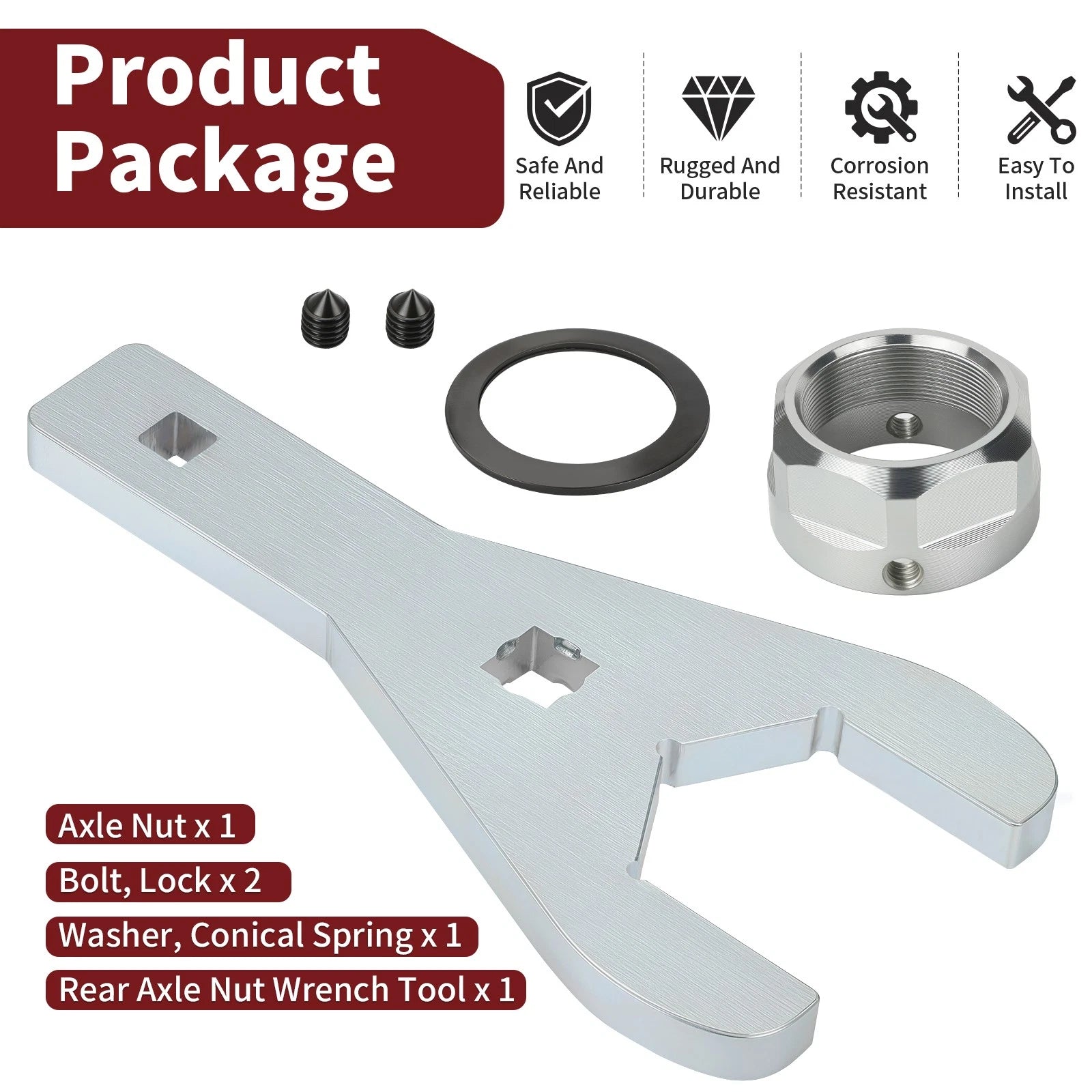 46mm Rear Axle Nut Wrench Tool for Yamaha Raptor 700/YFZ450/YFZ450X (2006–2023)