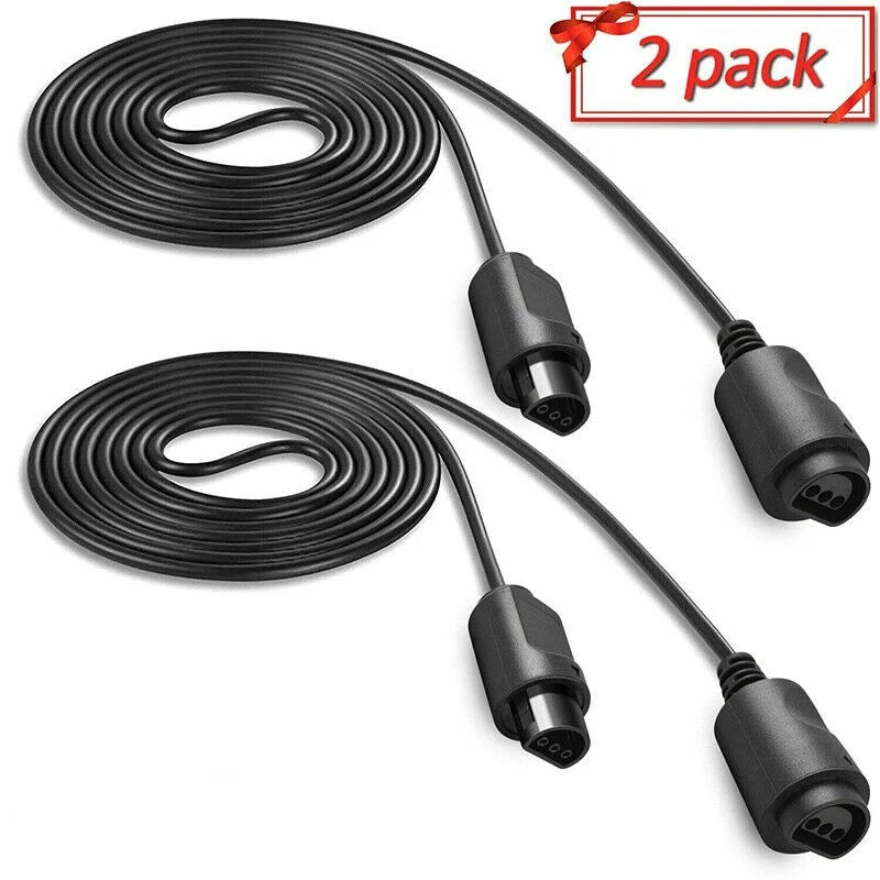 2X Extension Cable Cord Plugs for Nintendo 64 Controller (N64)