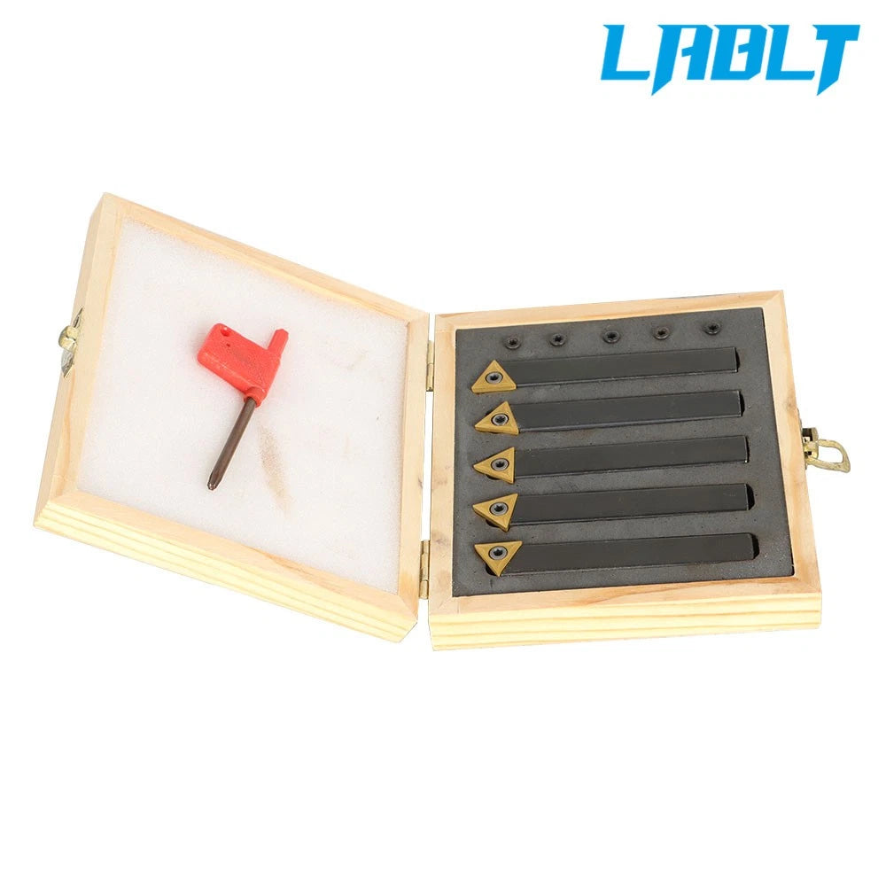 Set of 5 Indexable Carbide Insert Turning Tooling Bits for Lathe