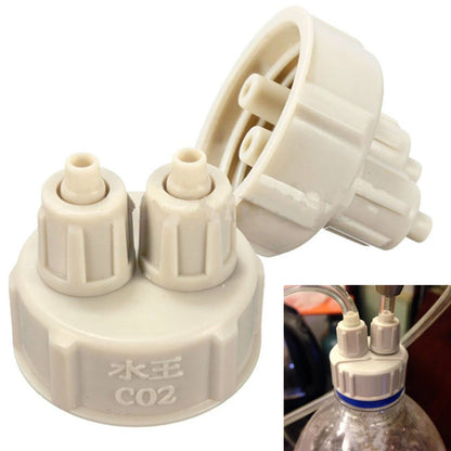 2X Aquarium Bottle Cap for CO2 Diffuser Air Generator System