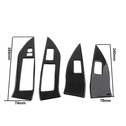 Carbon Fiber Window Lift Panel Switch Cover for Subaru Forester (2013–2018)