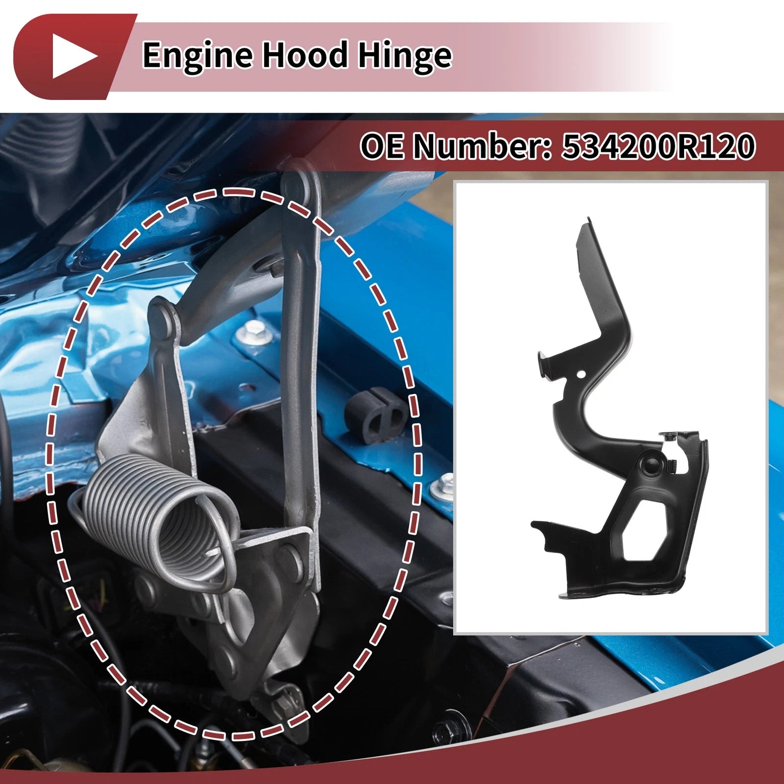 Hood Hinge for Toyota RAV4 (2014) Left Side
