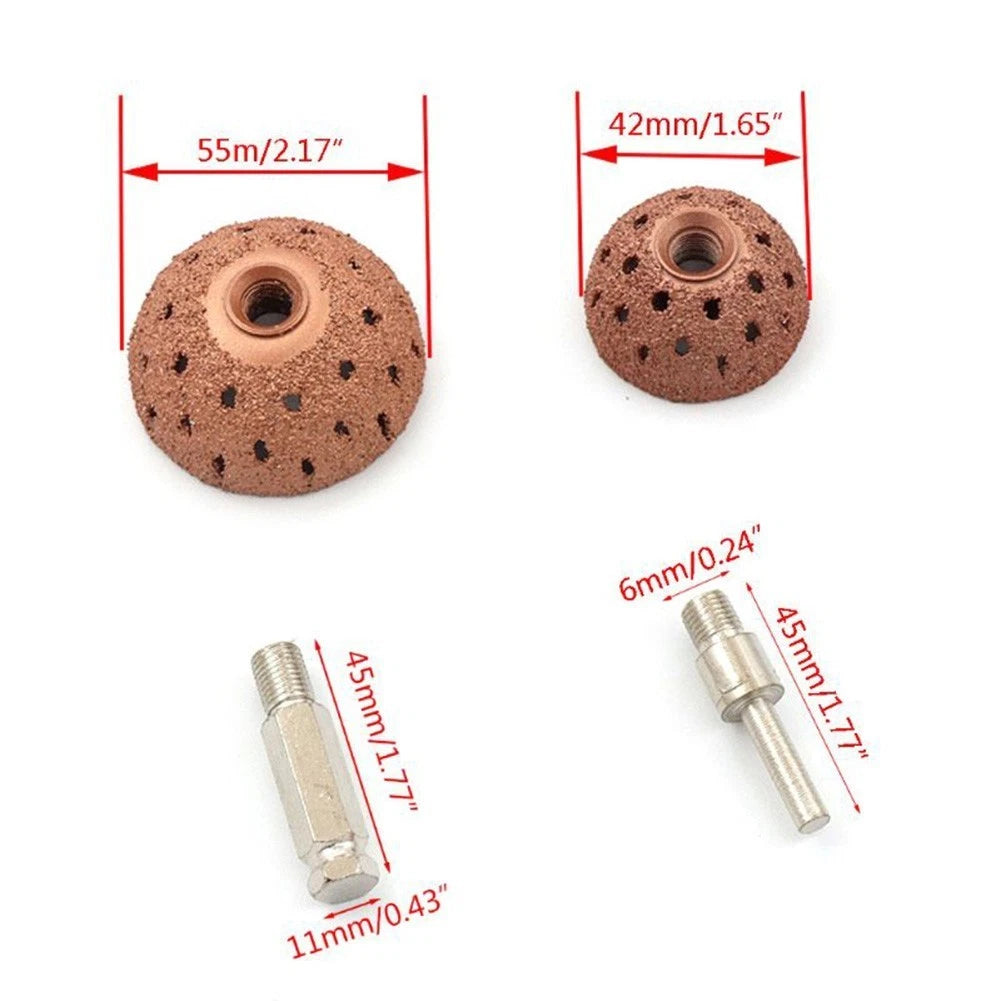 Tire Grinding Head Buffer Ball Adapter Kit for Tyre Repair Tool