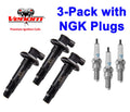 3-Pack Ignition Coil & Spark Plug for SeaDoo Speedster Challenger 4-Tec (2002–2009)
