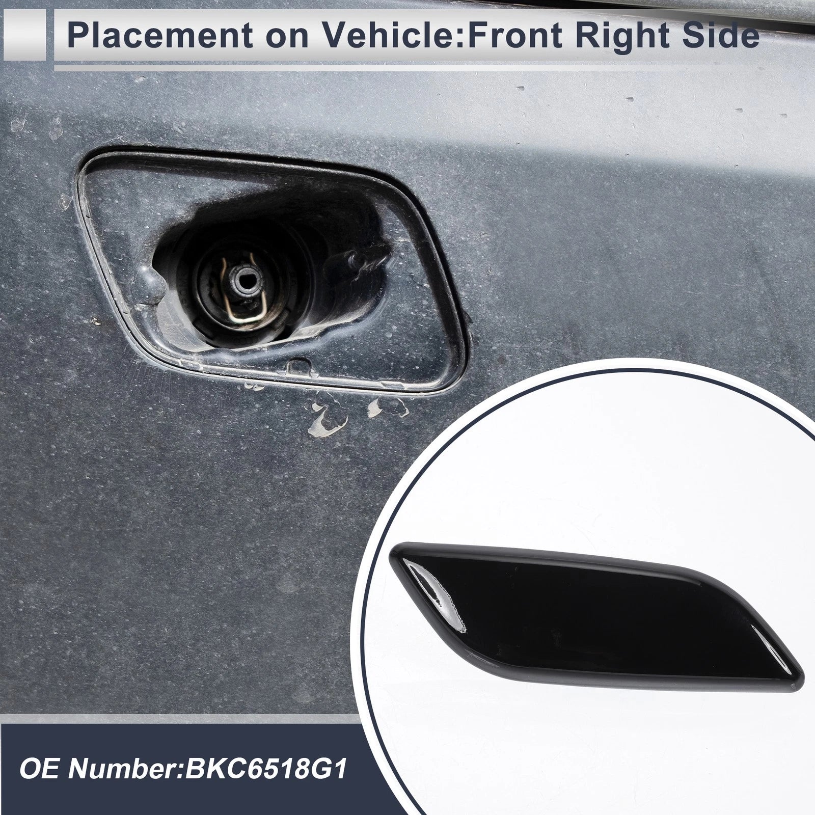 Front Right Headlight Washer Nozzle Cover Cap for Mazda 3 M3 (2014–2020)