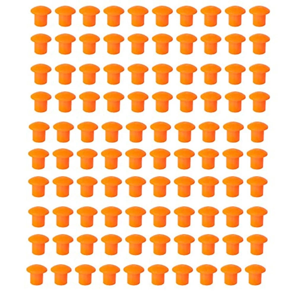 Orange Mushroom-Shaped Plastic End for Steel Bars