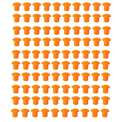 Orange Mushroom-Shaped Plastic End for Steel Bars