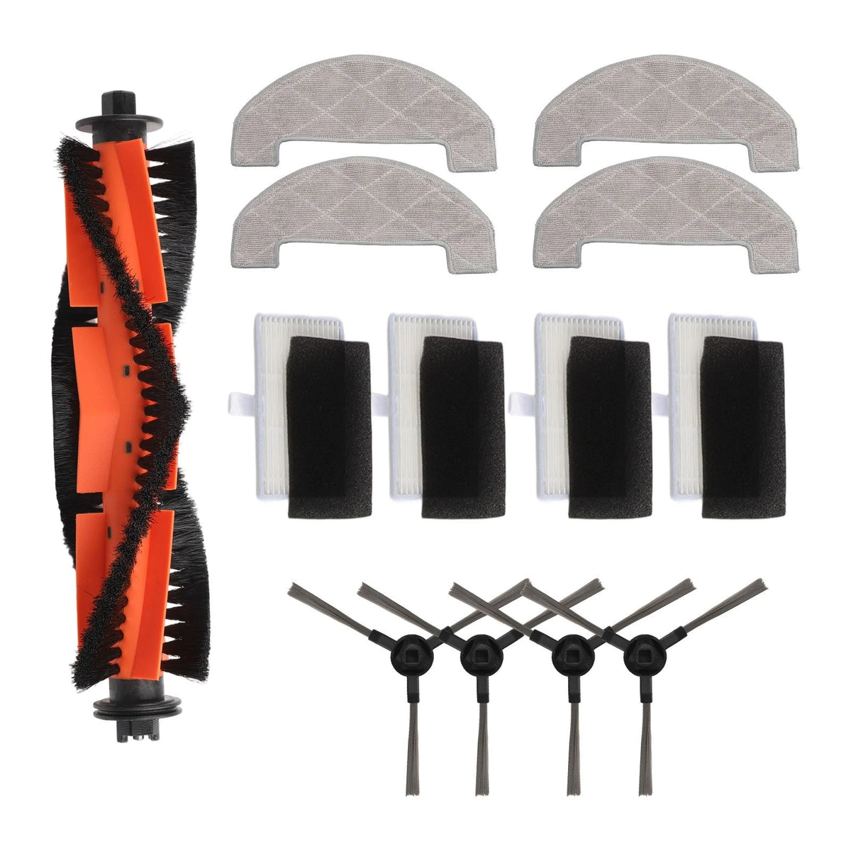Side Brush Filter and Mop Cloth Set for Mova E10 E20 PLUS