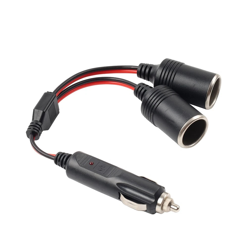 2X 12V/24V Car Cigarette Lighter Socket Plug Connector Adapter