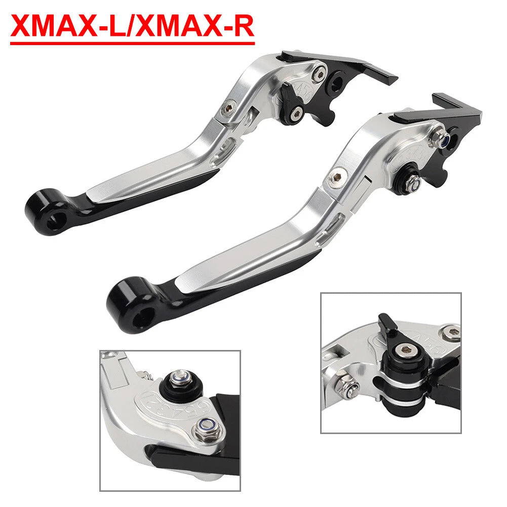 For Yamaha XMAX125/250/300/400 15-22 CNC Folding Extendable Brake Clutch Levers