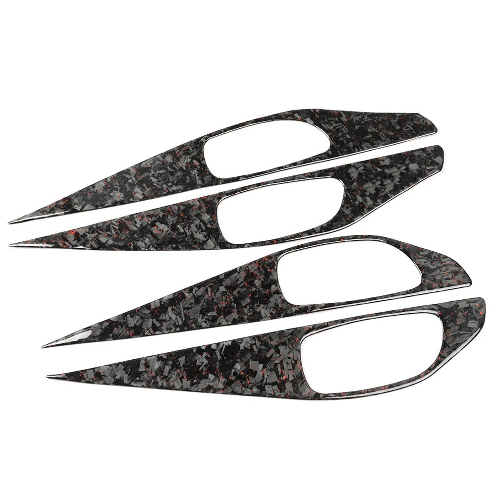 Forged Red Interior Door Handle Panel Cover Trim for Infiniti Q50 Q60 (2014–2020)