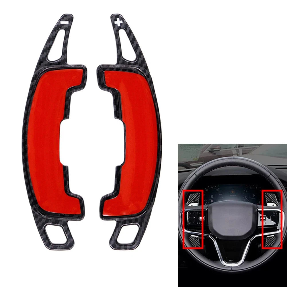 Carbon Black Steering Wheel Shift Paddle Extension For Land Rover Range Rover
