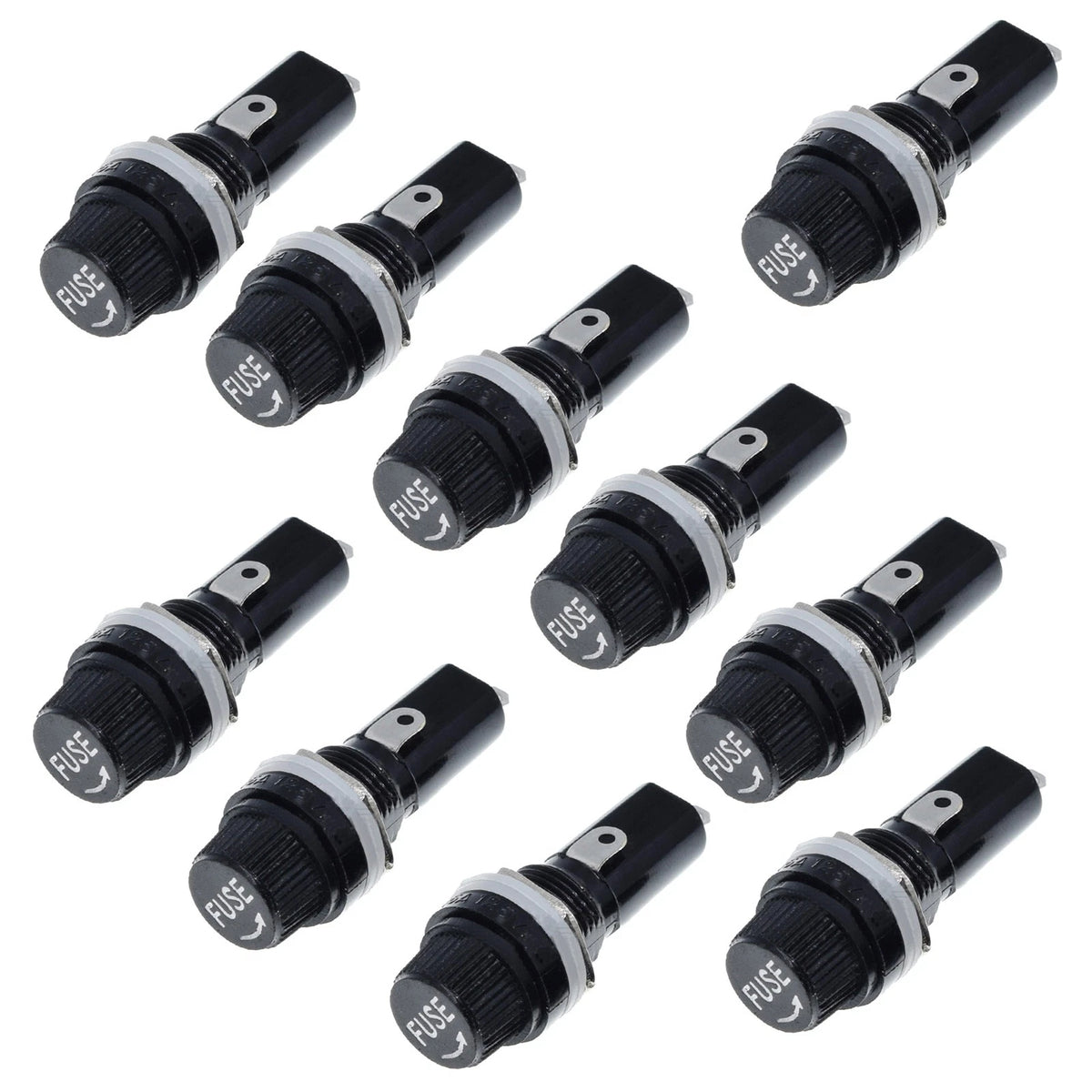 10 Pack Glass Fuse Holders for Motorcycle (Universal)