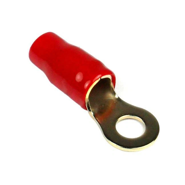 Set of 10 XSCORPION RT4R 4ga Gold Finish Ring Terminals