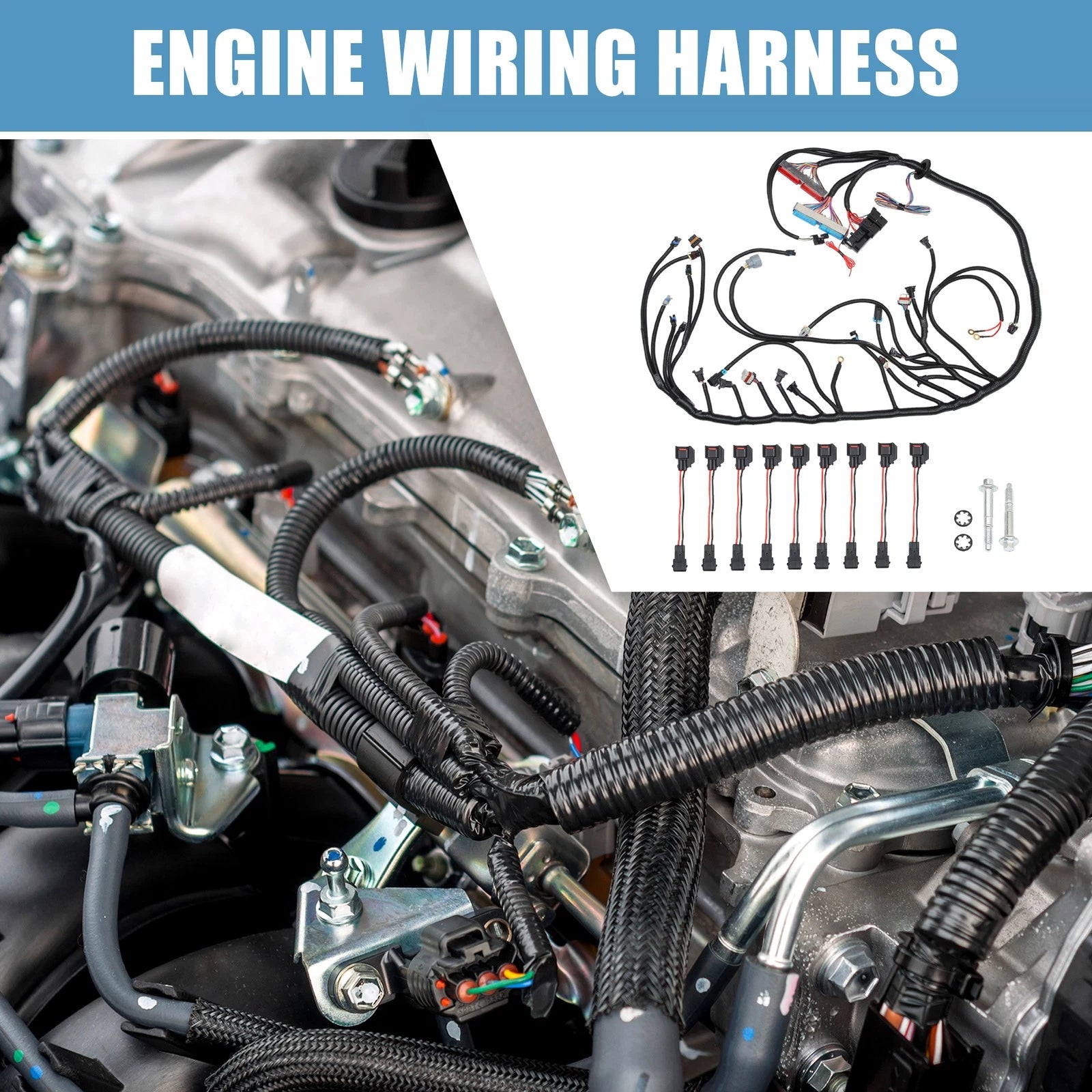 Engine Wiring Harness Set Replacement for Chevy GMC Cadillac Hummer Trucks (1999–2008)