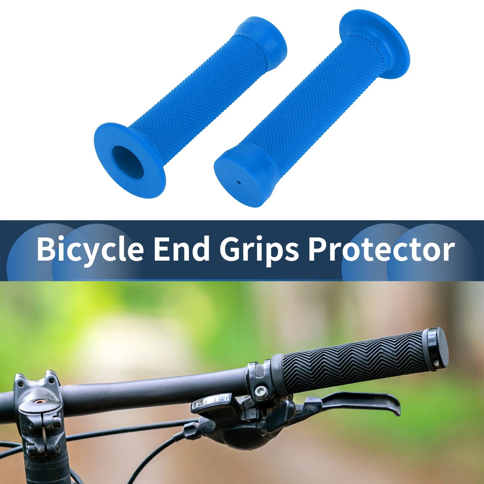 Bike Handlebar Grips 130mm Replacement Non Slip End Covers (1 Pair)