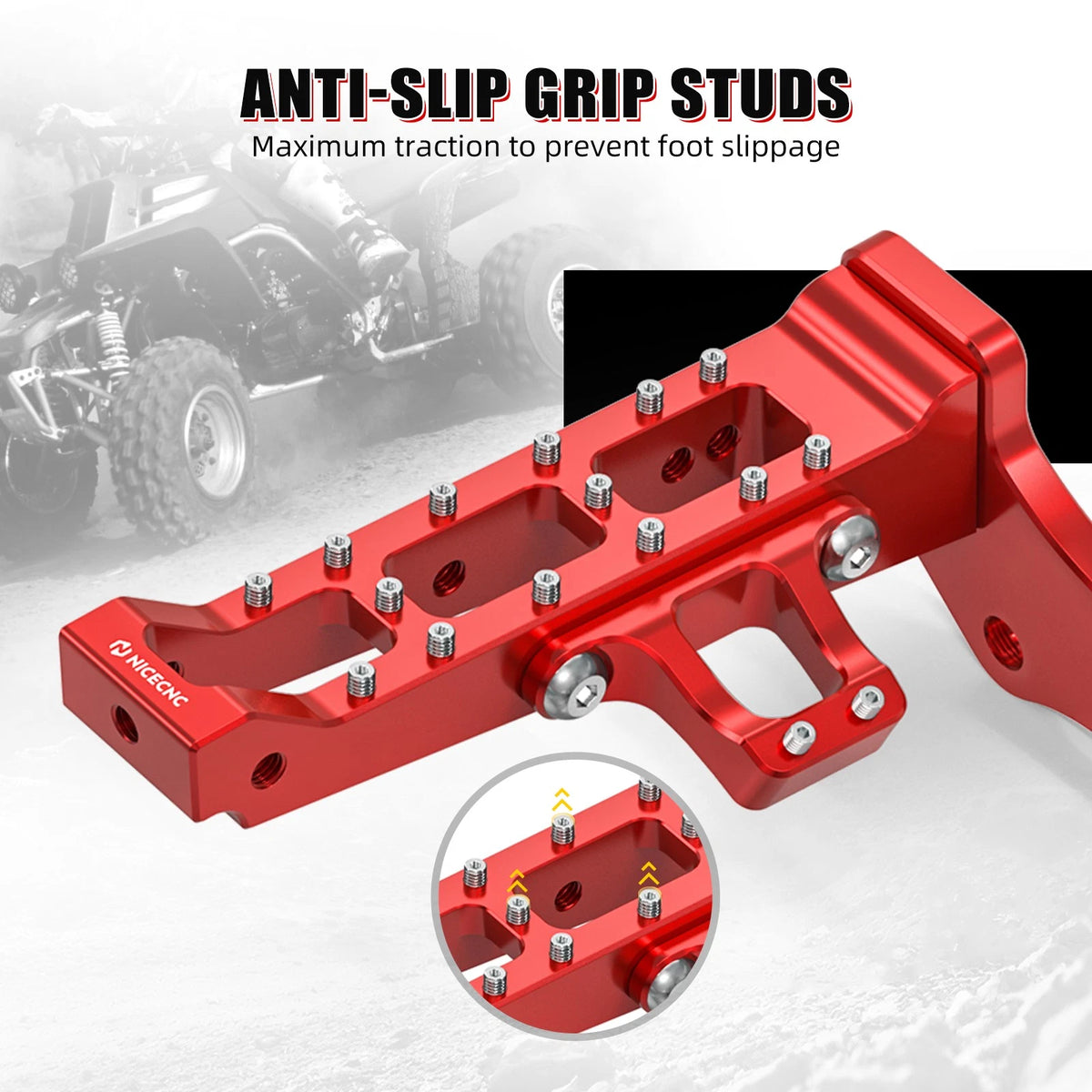 Set of 2 Extended Footrest Foot Pegs for Yamaha Banshee 350 (1987–2006)