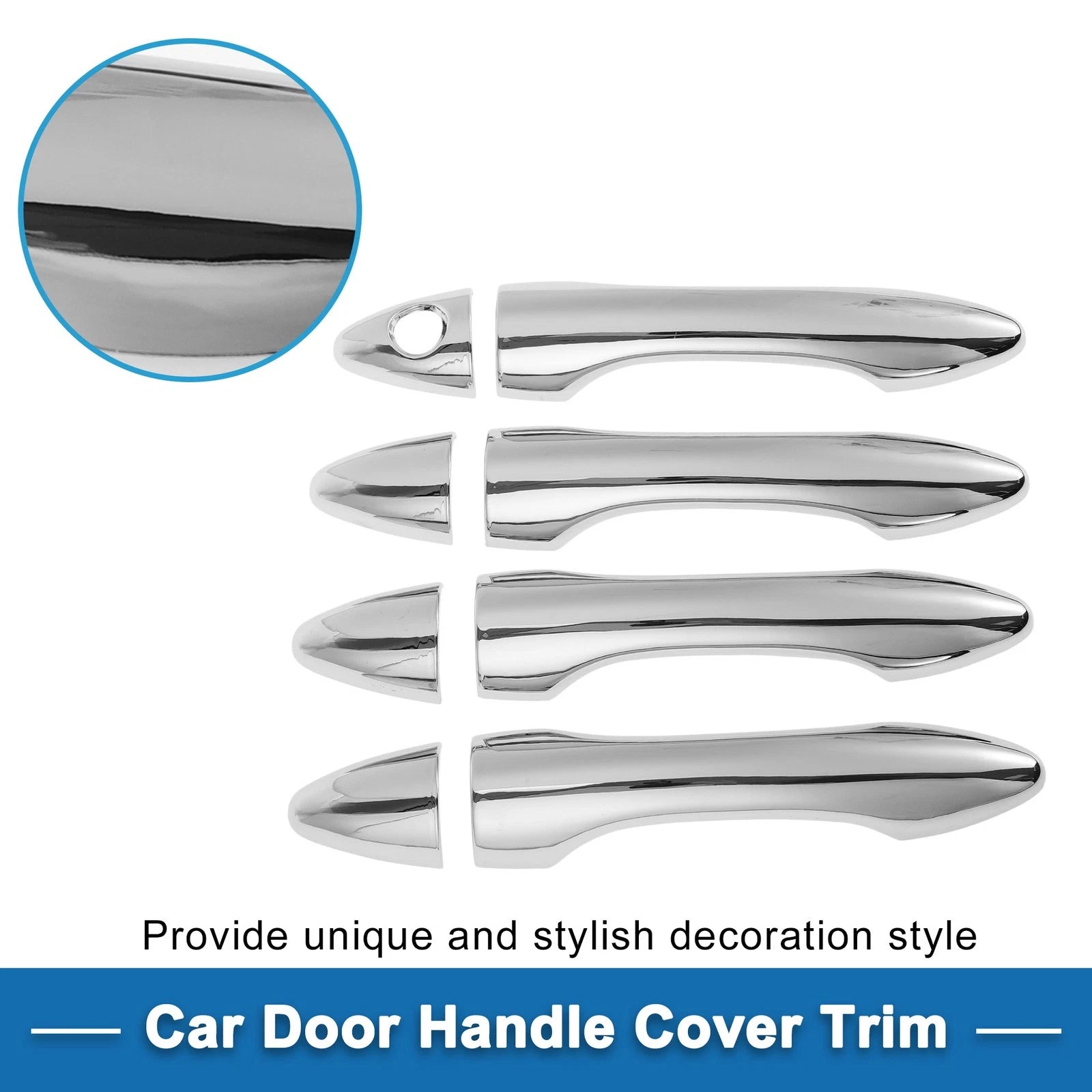 Side Door Handle Cover Trim for Hyundai IX35 2009–2014 Silver Tone