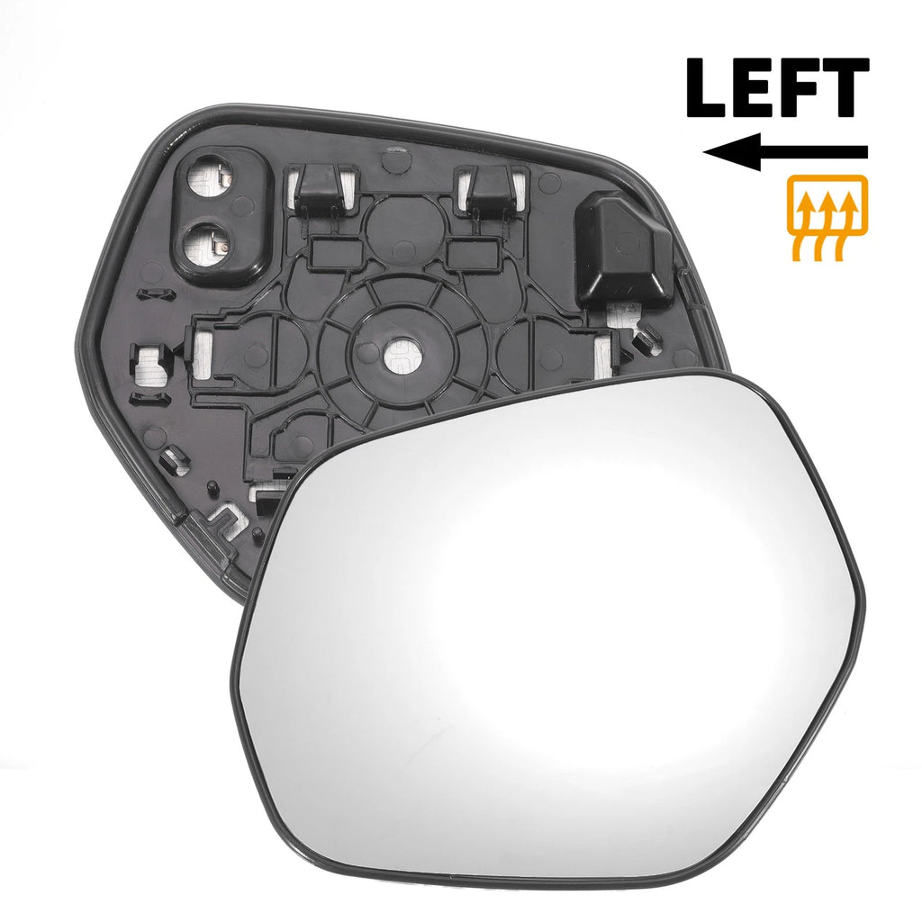 Left Side Heated White Mirror Glass for Honda HR-V (2014–2020)