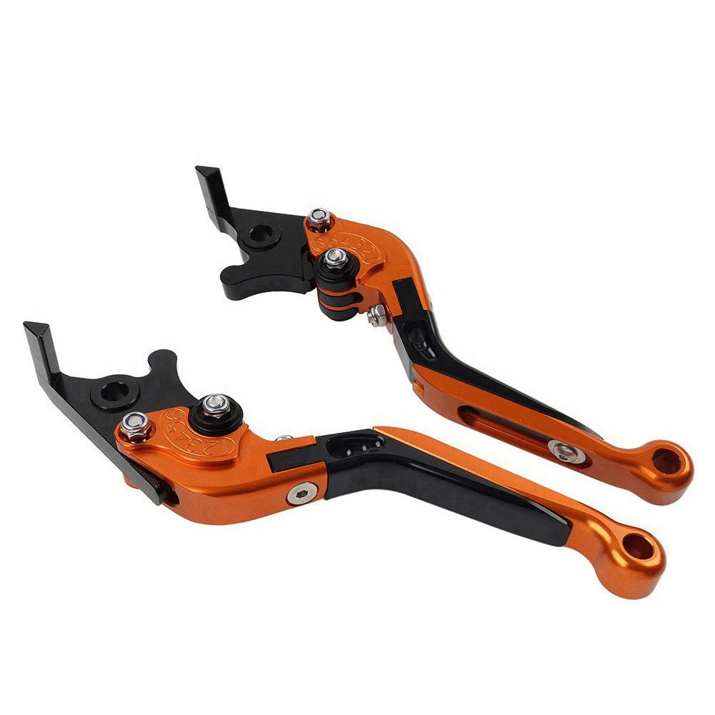 Folding Extendable Brake Clutch Levers for Honda CB599 CB600 (1998–2006) - Orange