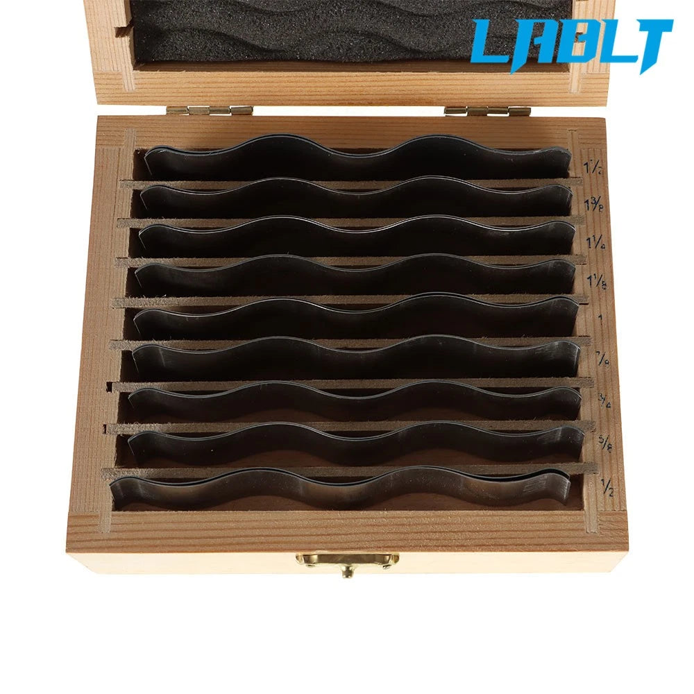 Set of 9 Wavy Steel Parallel Parallels for Precise Machining (Hardened)