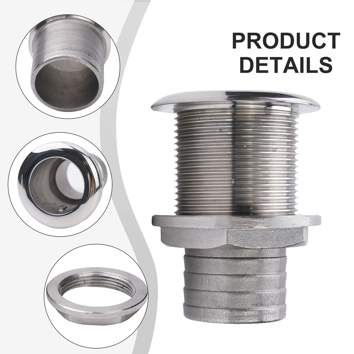 Water Outlet Drain Valve for Marine Portable Stainless Steel