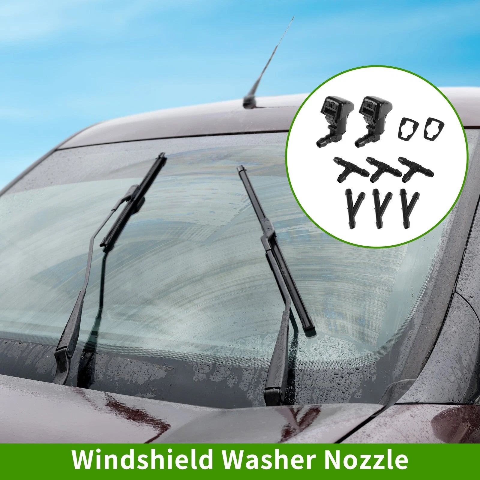 Windshield Washer Nozzle with Hose Connector for Ford Fusion (2006–2012)