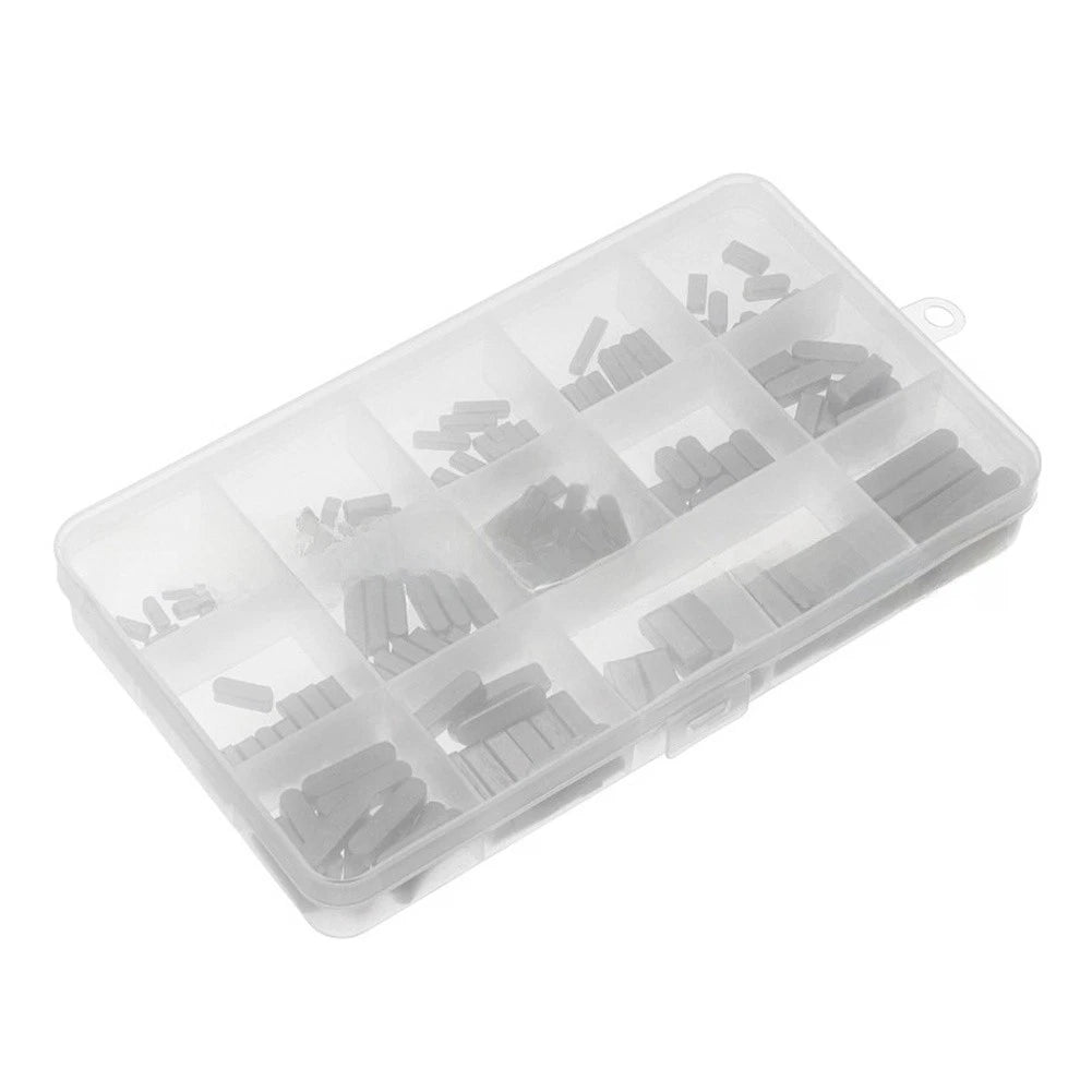 175Pcs Parallel Drive Shaft Key Set Carbon Steel Assortment for Engineering Use