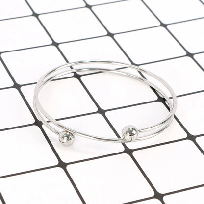 10PCS Adjustable Bangle Bracelet Blank Cuff with Removable Ball Bead