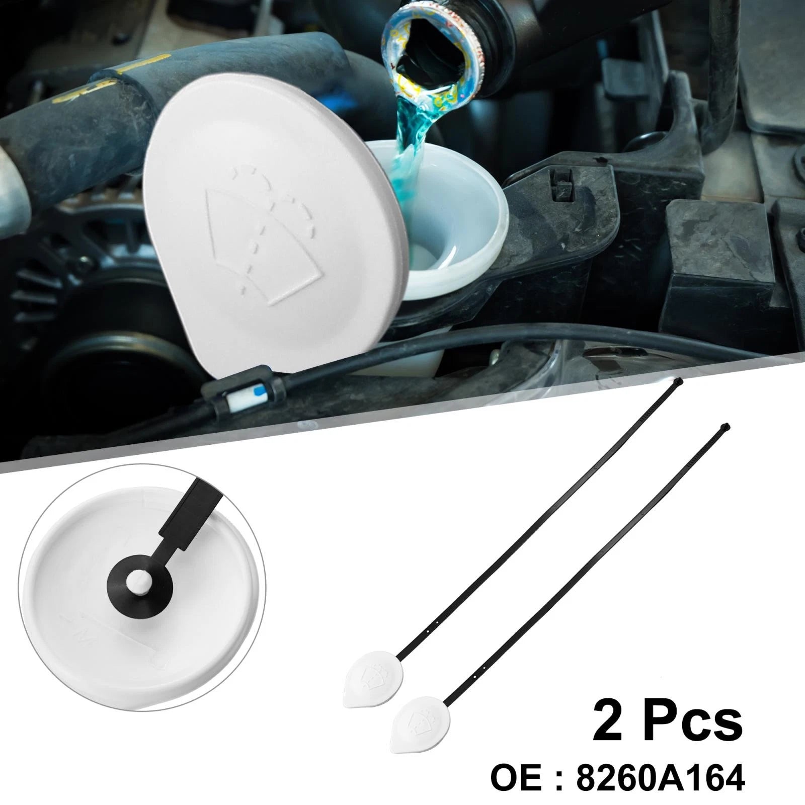 Windshield Washer Reservoir Cap Replacement for Mitsubishi Lancer (2004–2017)