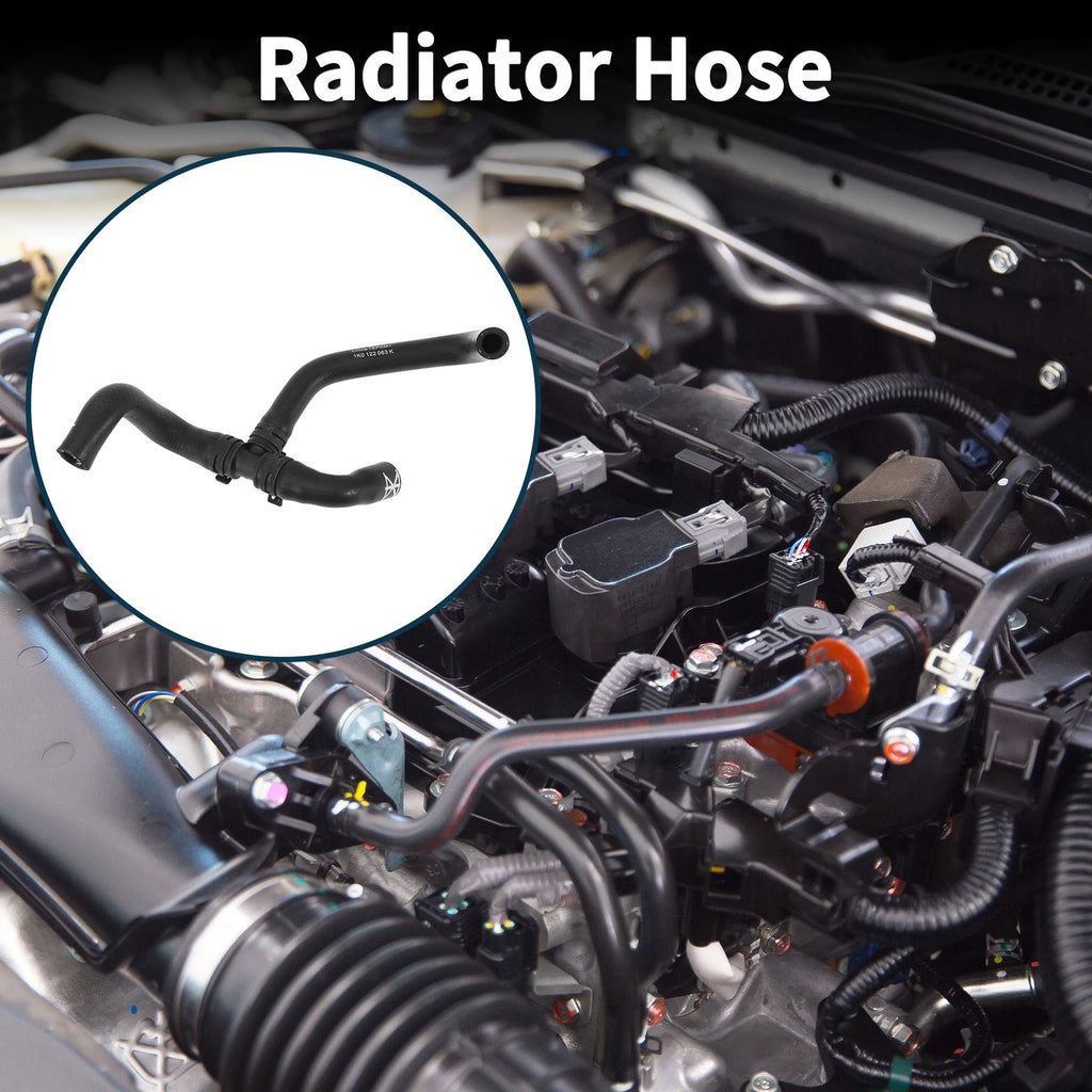Radiator Hose Coolant Pipe for Volkswagen Golf (2010–2014) Rubber Black