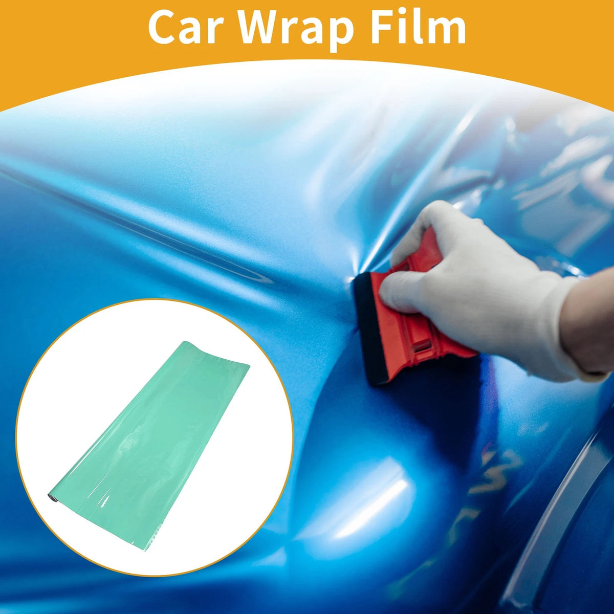 Turquoise Car Wrap Film for Universal Vehicles (487x152cm)