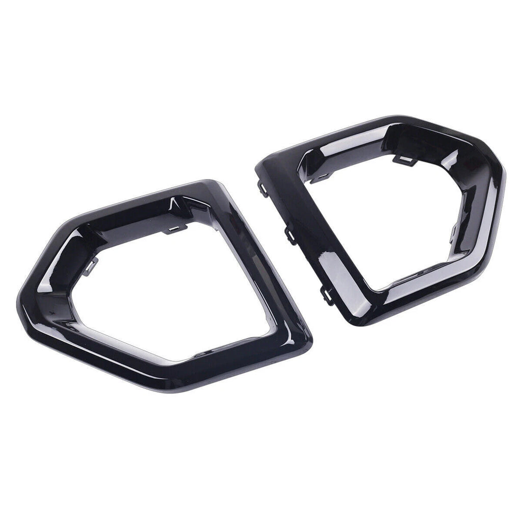Gloss Black Front Fog Light Outer Bezel Cover for GMC Sierra Denali SLT (2019–2021)