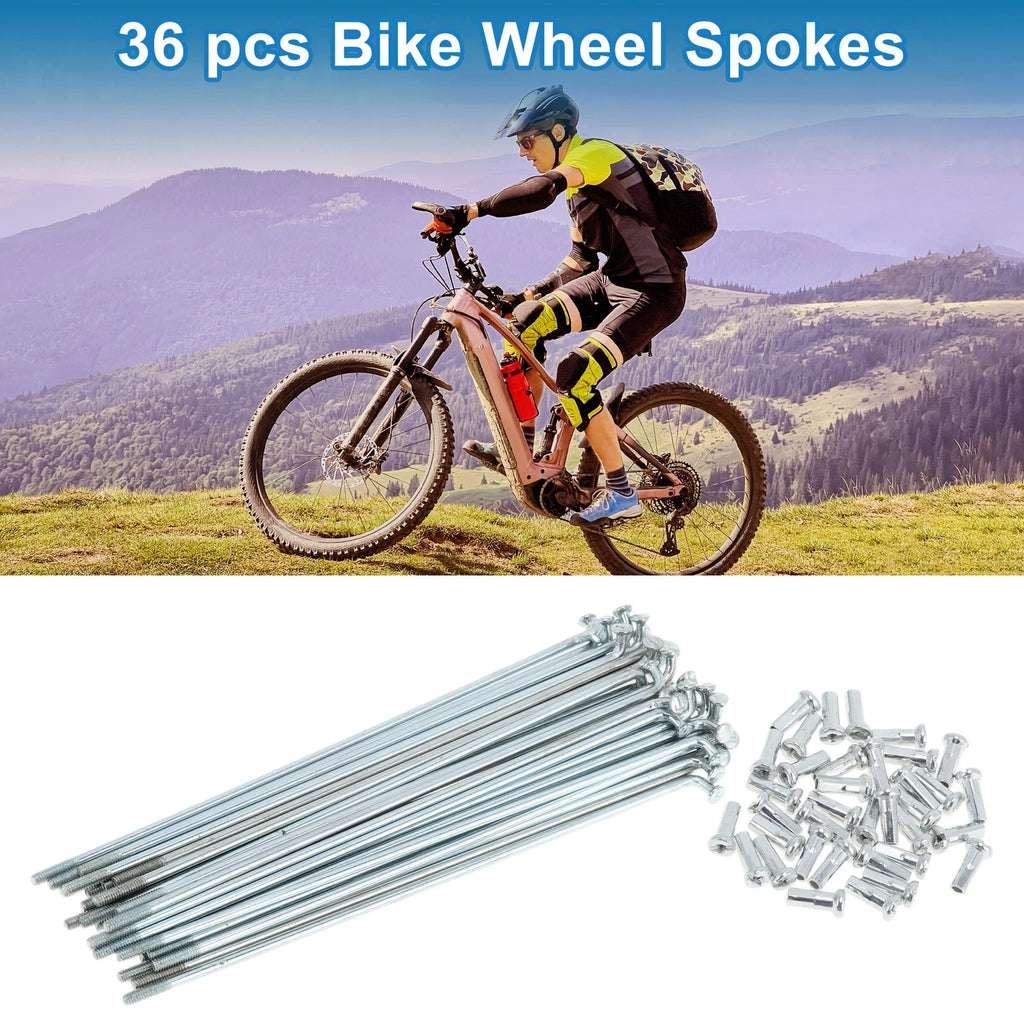 Bicycle Spokes Set 116mm Galvanized Steel for 14G Wheel (116mm)